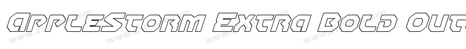 AppleStorm Extra Bold Outline字体转换